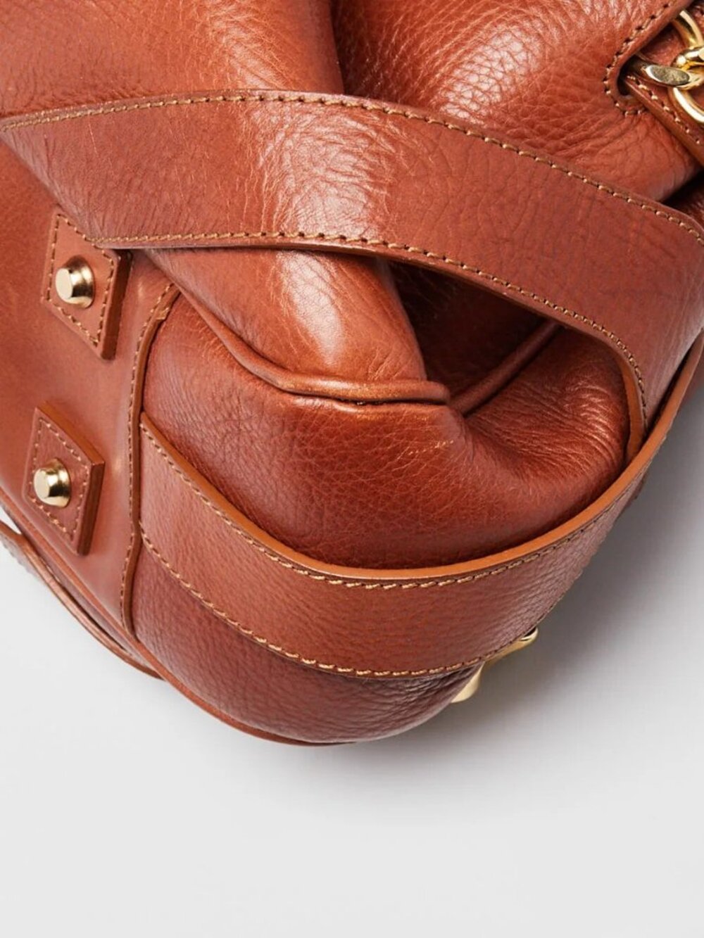 Burberry Brown Pebbled Leather Margaret Shoulder Bag - Picture 4 of 12